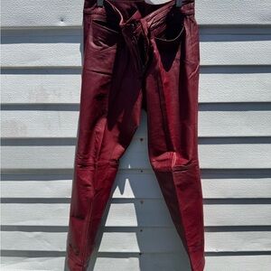 Wilsons Leather Burgundy Flare Pants